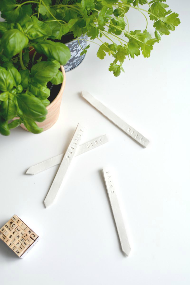 DIY stamped plant labels — Caroline Burke Burkatron