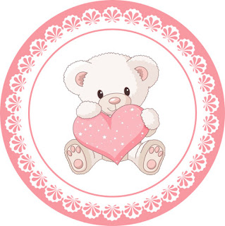 Toppers or Teddy Bear for Girls Free Printable Labels.