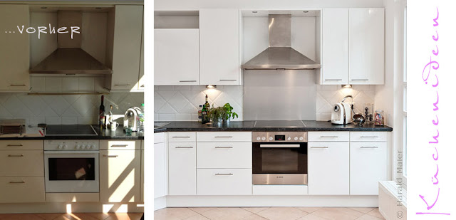 Moderne Optik durch neue Küchenfronten, mehr Stauraum durch nachträglich eingebaute Auszüge und mehr Spaß beim Kochen durch moderne Haushaltsgeräte! Küchenrenovierung lohnt!