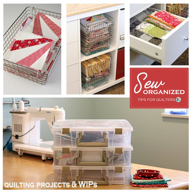 Great tips for storing and organizing all of your quilting projects - from A Bright Corner