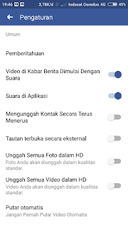 Pengaturan aplikasi facebook Pengaturan aplikasi lanjutan facebook