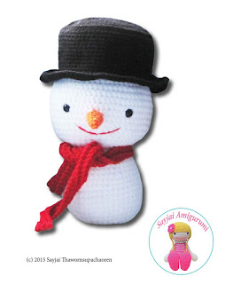 Super Gratis sneeuwman haakpatroon - Amigurumi Haak Patronen - van Sayjai KG-81