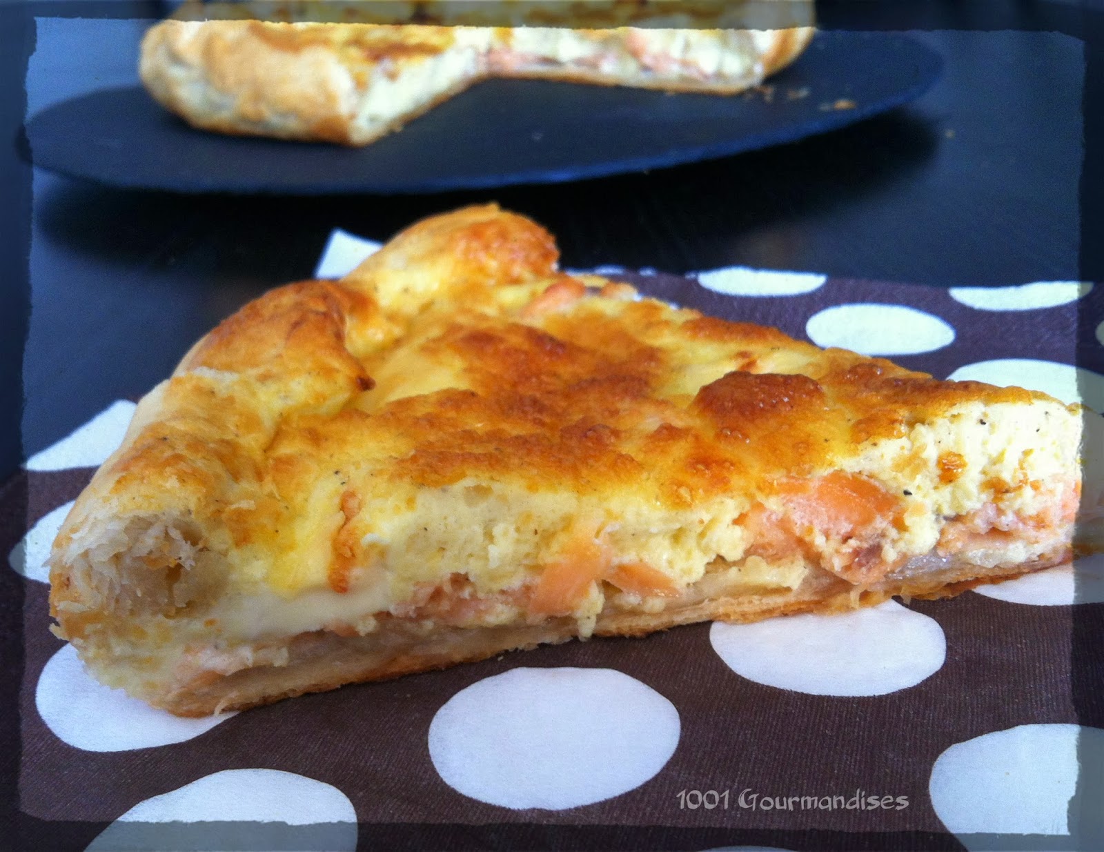 1001 Gourmandises Quiche saumon fumé kiri