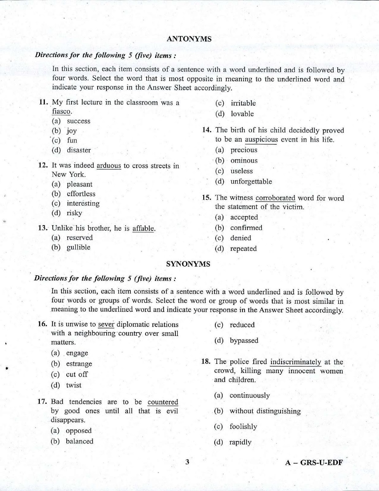 Nda Exam Papers With Solutions Pdf