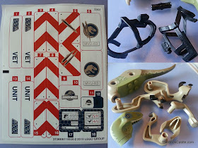 Jurassic World LEGO Raptor set 75917 stickers dino parts