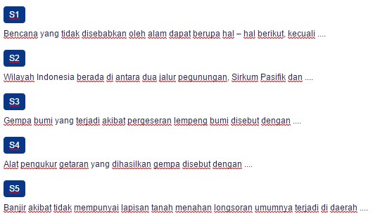 Contoh Soal Risiko Bencana Alam Jegeristik