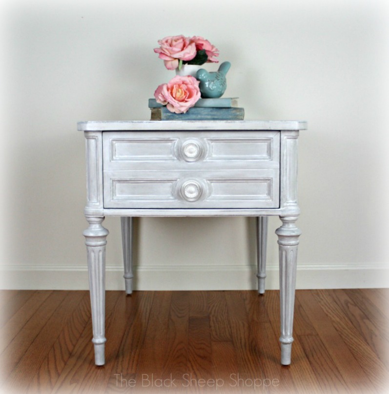 Drexel Classic Treasury end table painted by The Black Sheep Shoppe Drexel Classic Treasury end table painted by The Black Sheep Shoppe