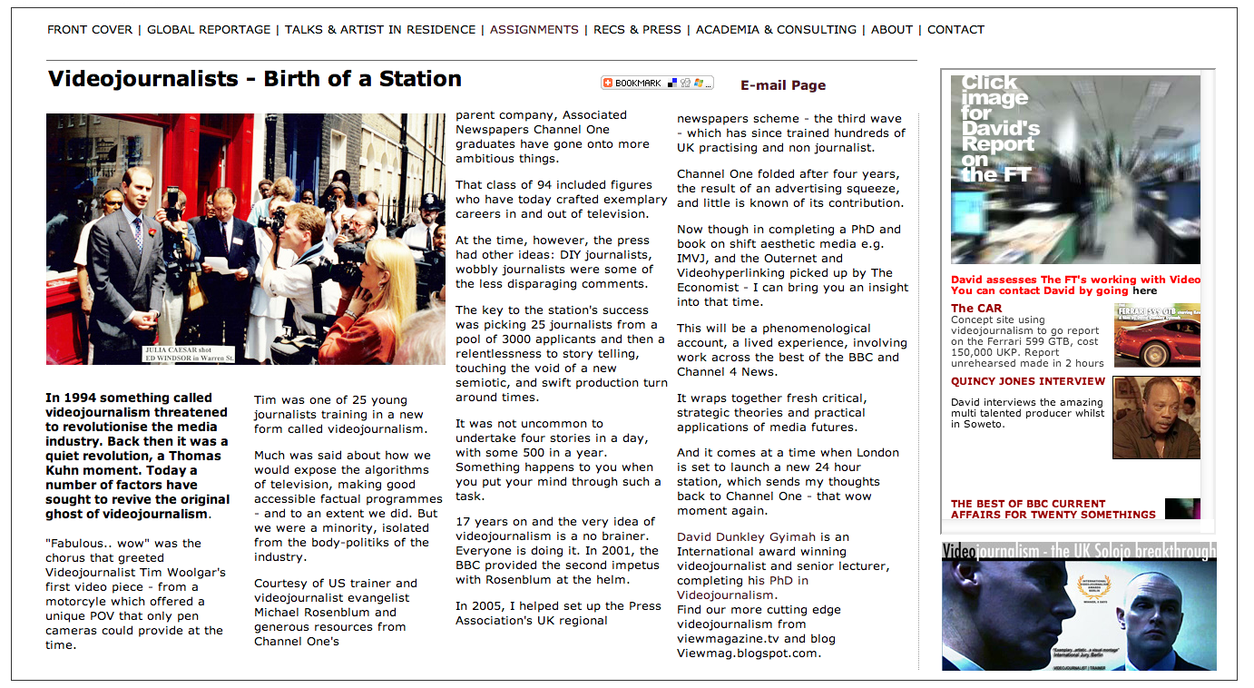 FUTURE STORYTELLING The Theory of Videojournalism Practice from