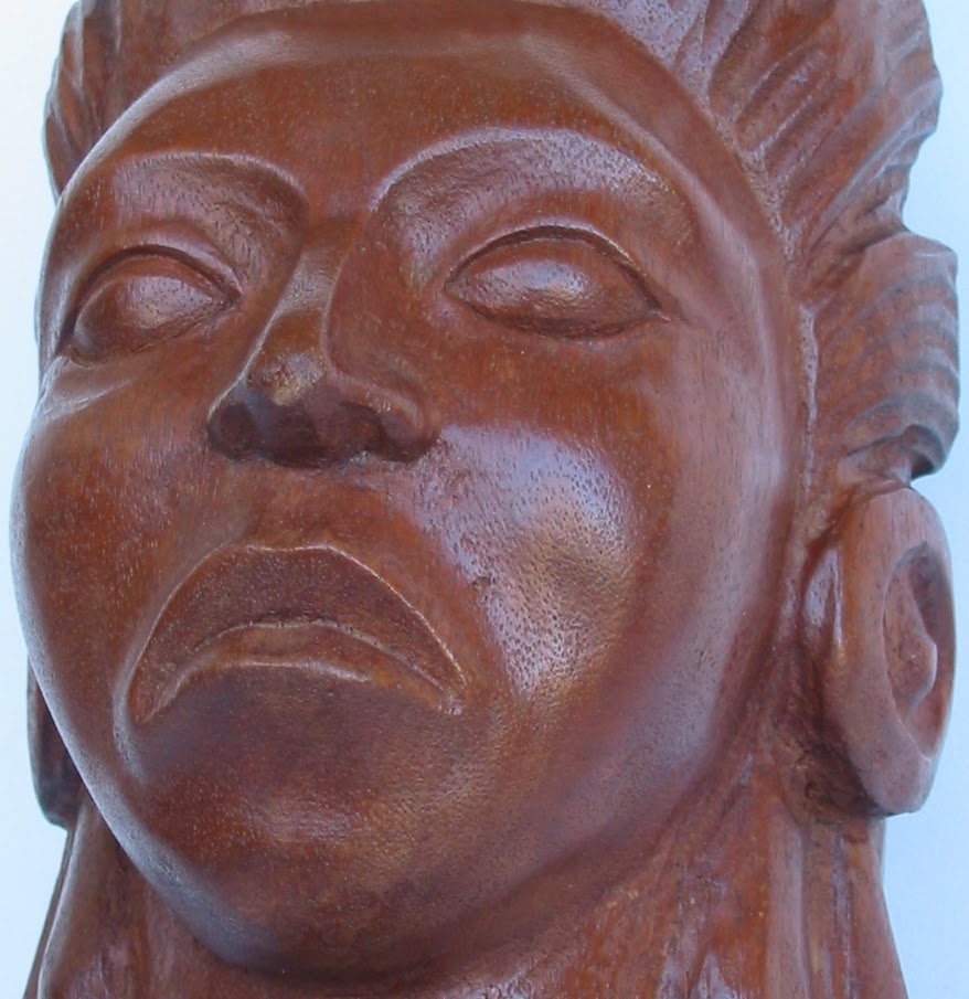 LauraGarnet: J PINAL Pre Columbian Tribal Bust Mexico Wood Carving ...