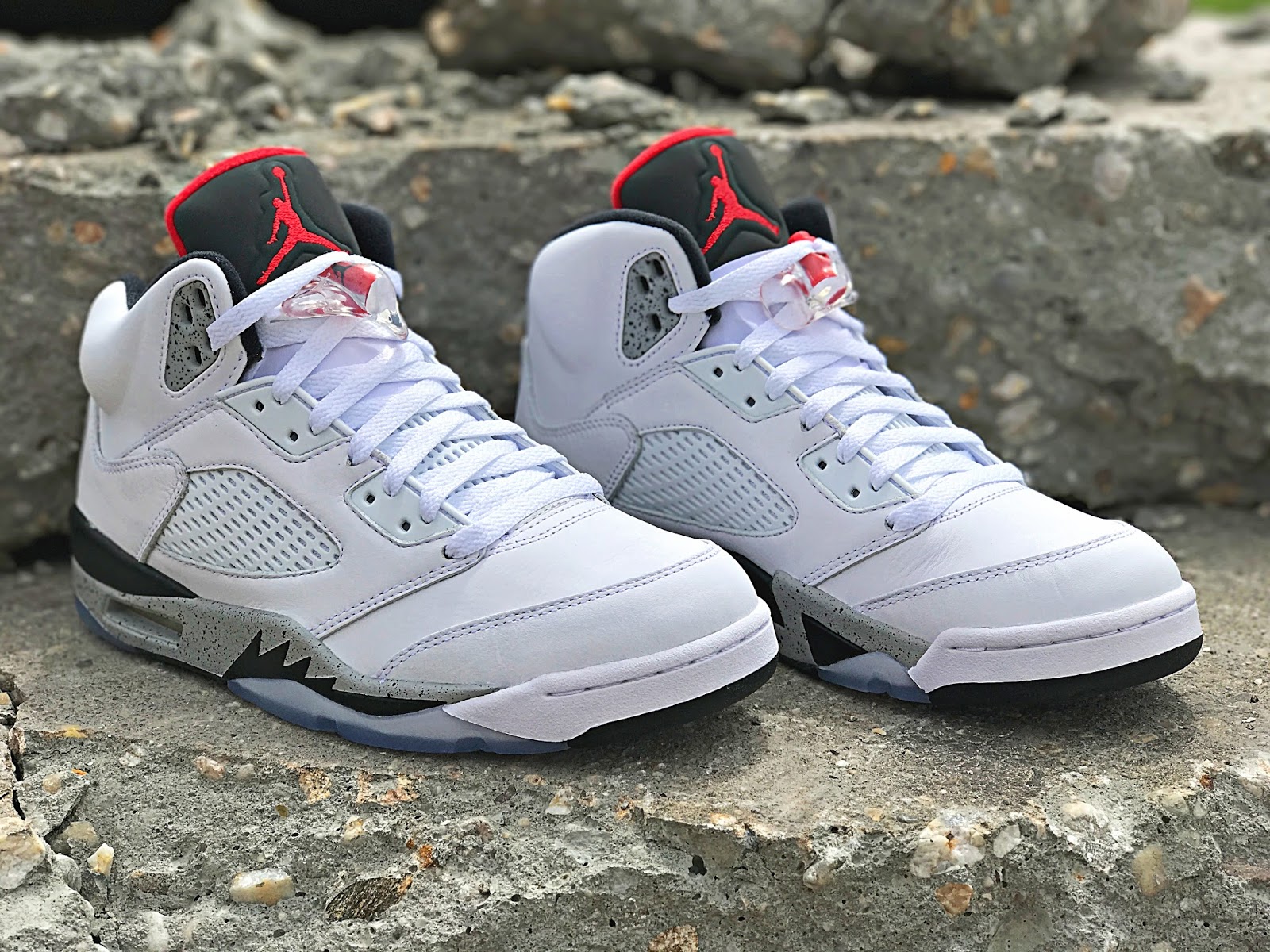 jordan retro 5 white red pink