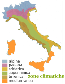 zone climatiche del territorio italiano