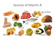 Fruits - vegetables contain lots of vitamin A