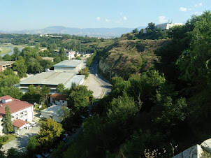 View of Skopje city from Skopje fortress in Macedonia.
