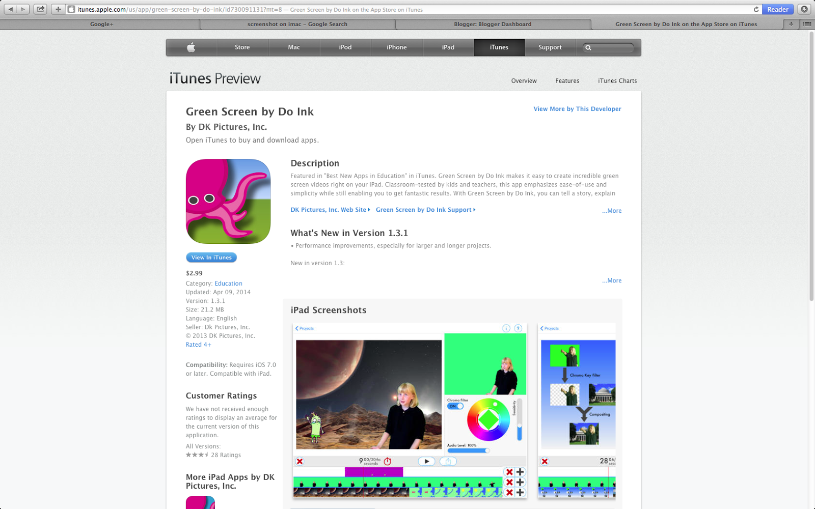 Tech Tools 4 Edu TT4E Green Screen App by Do Ink Super Easy to Create