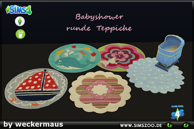 Sims 4 CC&rsquo;s - The Best: Rugs & Wallpapers for Kids by Weckermaus