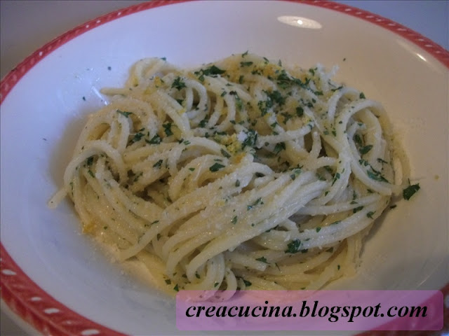 spaghetti limone e prezzemolo