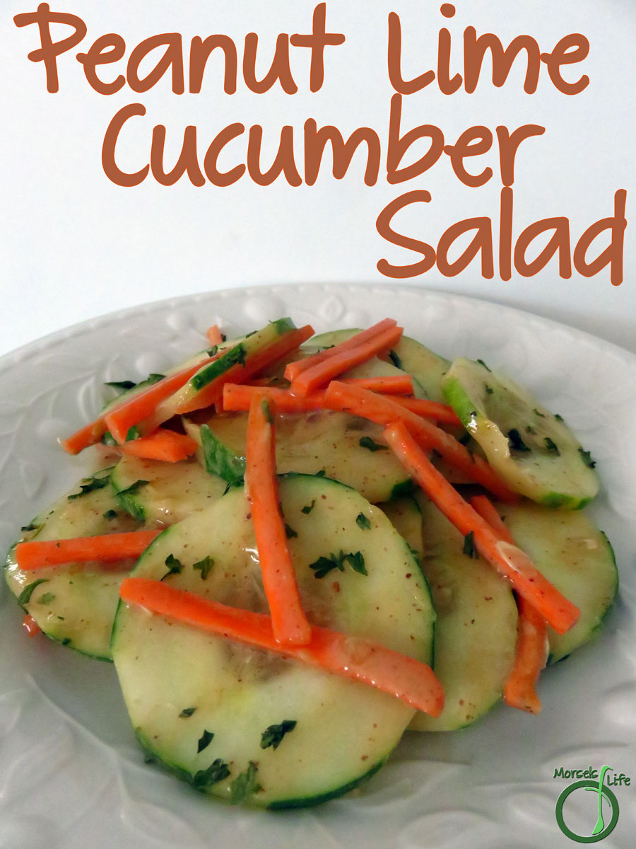 Morsels of Life - Peanut Lime Cucumber Salad - A simple peanut-lime cucumber salad bursting with Thai flavor!