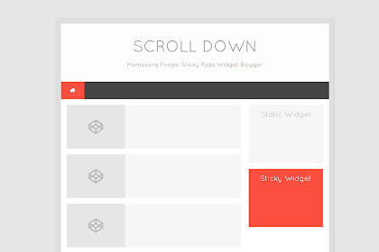 Memasang Fungsi Sticky Pada Widget Blogger