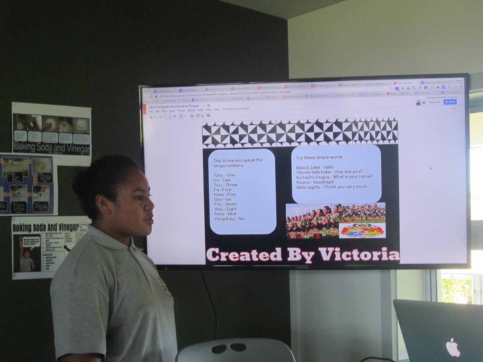Victoria teaching Mrs Anderson How To Speak And Count In Tongan