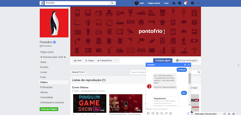 Ação com chatbot do Pontofrio gerou quase 10 milhões de mensagens e impactou mais de 200 mil pessoas Ação com chatbot do Pontofrio gerou quase 10 milhões de mensagens e impactou mais de 200 mil pessoas