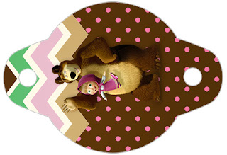 Masha y el Oso: Imprimibles Gratis para Fiestas. Esta es para poner en las pajillas = pajitas = popotes.