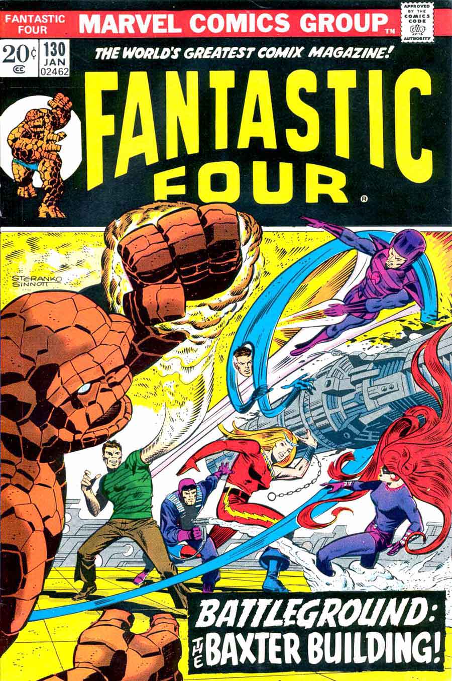 Fantastc Four v1 #130 marvel comic book cover art by Jim Steranko