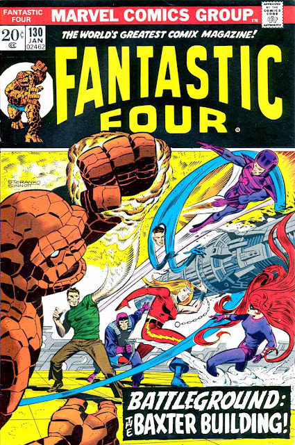 Fantastc Four v1 #130 marvel comic book cover art by Jim Steranko Fantastc Four v1 #130 marvel comic book cover art by Jim Steranko