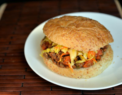 bbq lentil sandwich