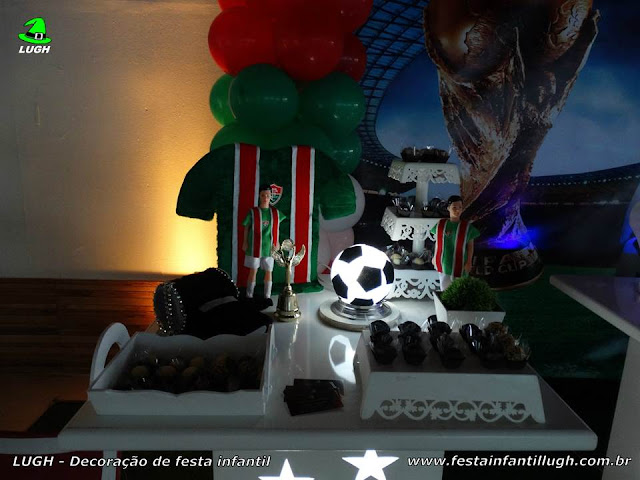 Fluminense x Flamengo - Decoração provençal simples - Detalhes imagem 04 Decoração de aniversário Fluminense