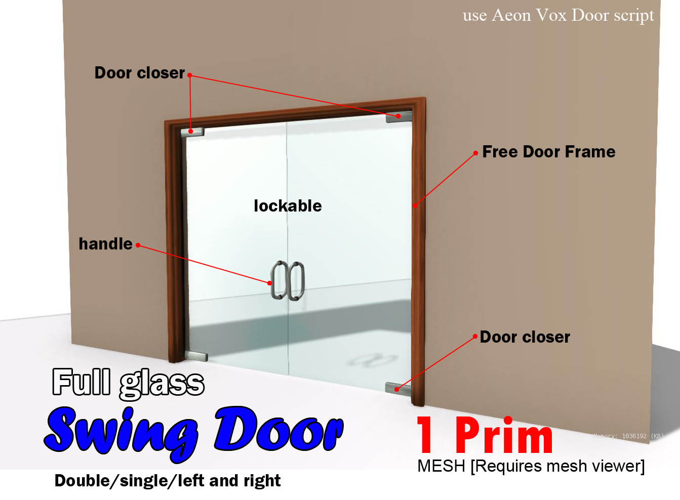 New Item For This Month Full Glass Swing door [single/Double/left/right]