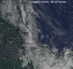 Disminución de nublados y de lluvias en Estado Veracruz