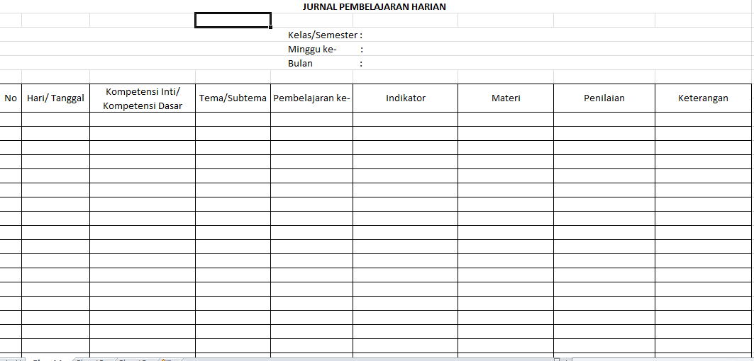 ☑ Contoh jurnal mengajar kelas untuk smp