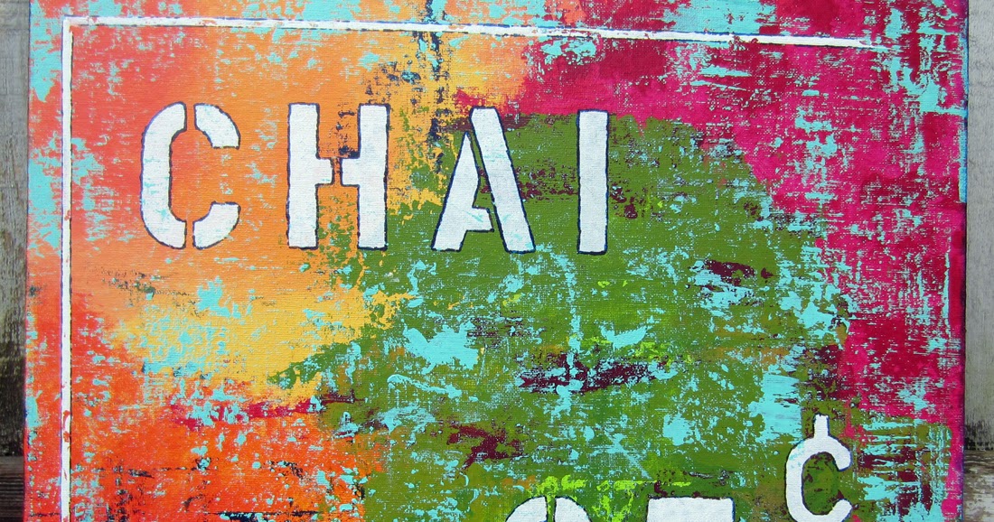 peaceofpi studio Chai Tea Decorative Sign Painting