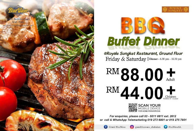 BBQ Buffet Dinner di Grand BlueWave Hotel Shah Alam Bersama Keluarga !, Harga BBQ Buffet Dinner di Grand BlueWave Hotel Shah Alam