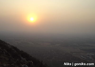 pushkar travel sunset at savitri temple