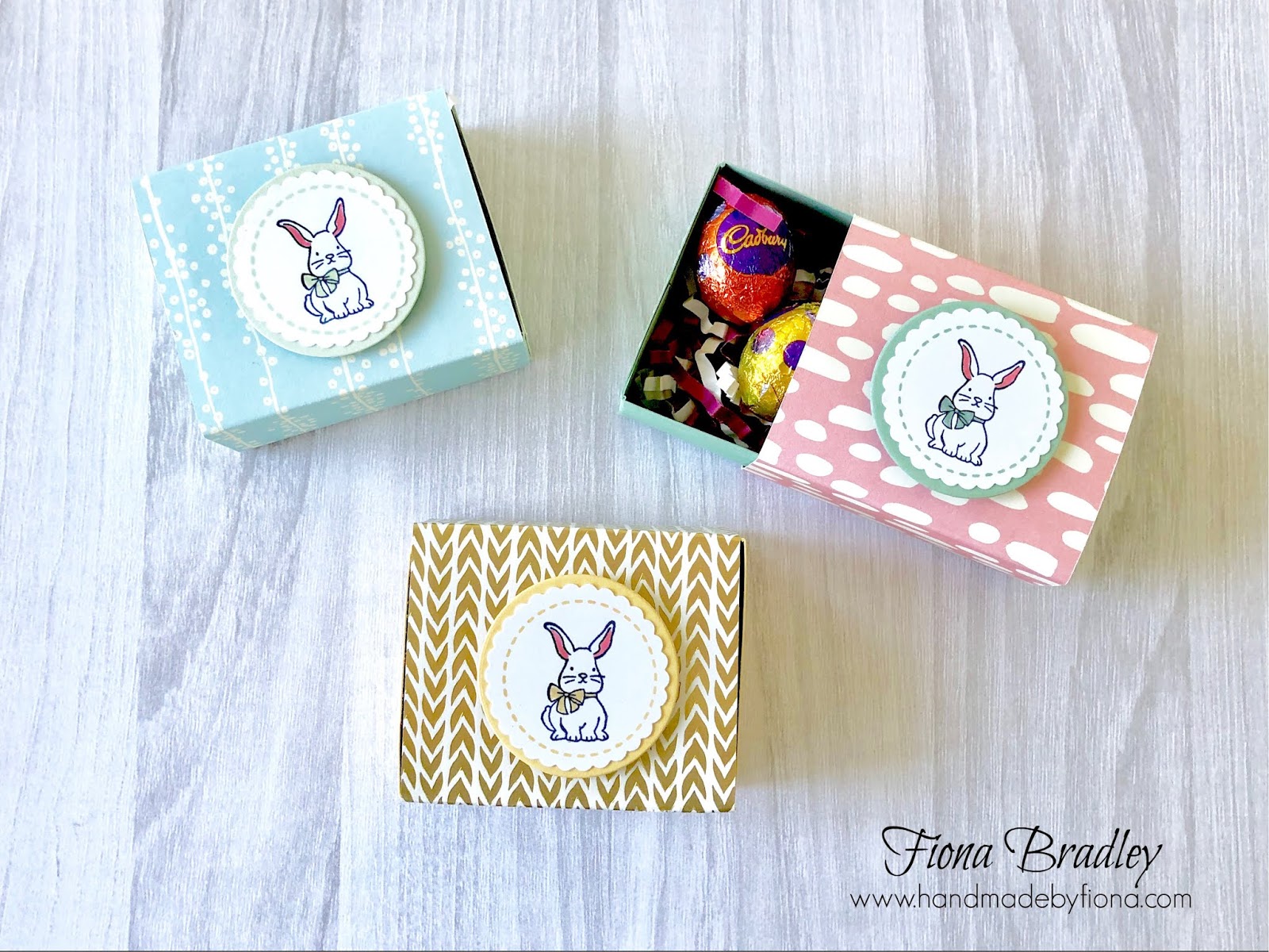Quick Easter Egg Treat Boxes Handmade by Fiona