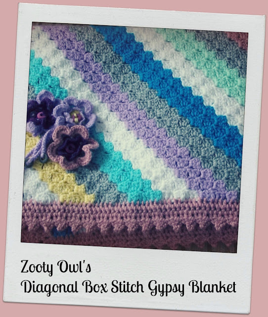 Zooty Owl's Crafty Blog Diagonal Box Stitch Gypsy Blanket