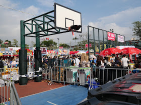 covered basketball hoop at the Fa Hui Lunar New Year Fair