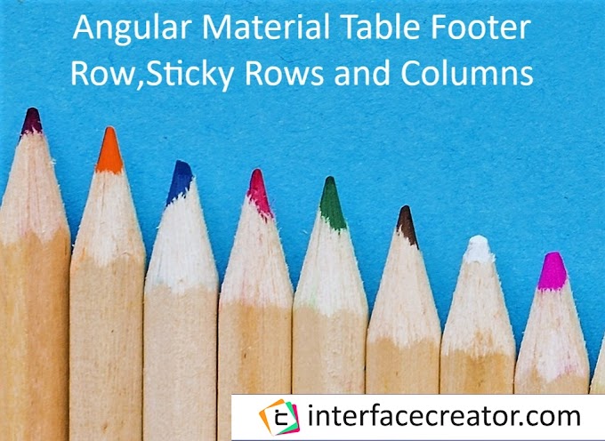 Material Angular Table with sticky header,sticky column and Sticky Footer,Material Angular Table Part 3