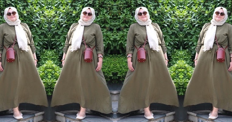 gaun pengantin muslimah orang gemuk motif vertikal