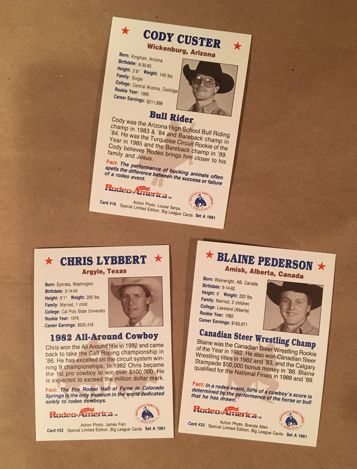 Japanese Sumo Wrestling Cards and Menko 1991 Rodeo America Pro Rodeo