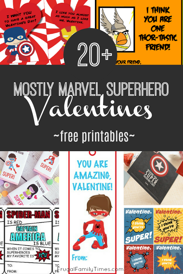 20+ Mostly Marvel Superhero Valentines - Free Printables ...