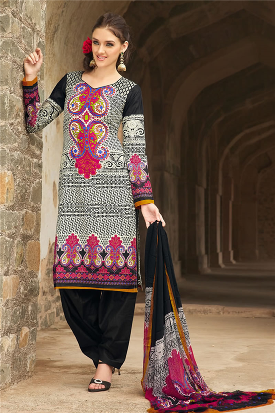 polka dot punjabi suit