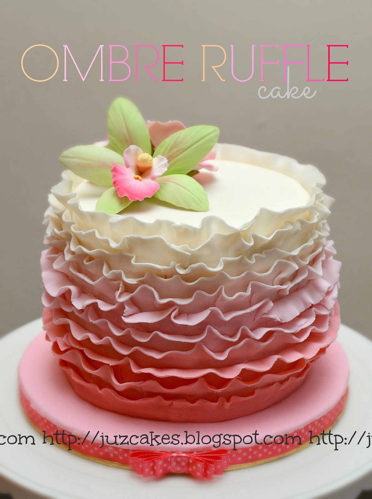 Ombre Ruffle Cake