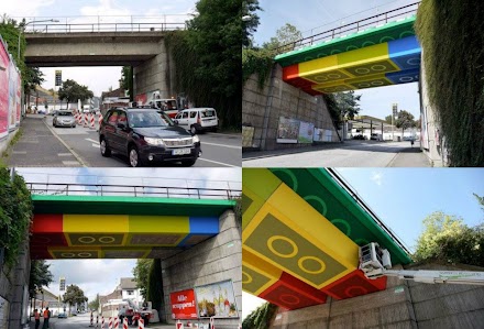 Streetart in Wuppertal - Mitmachen kann jeder... ( Lego Brücke in Wuppertal )