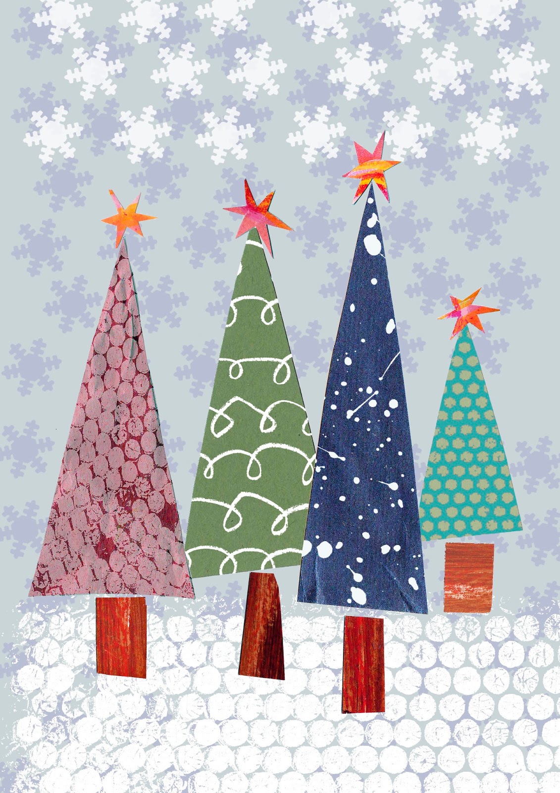 grace rigby textiles christmas collages cards pocket mirrors and christmas photo collage card
