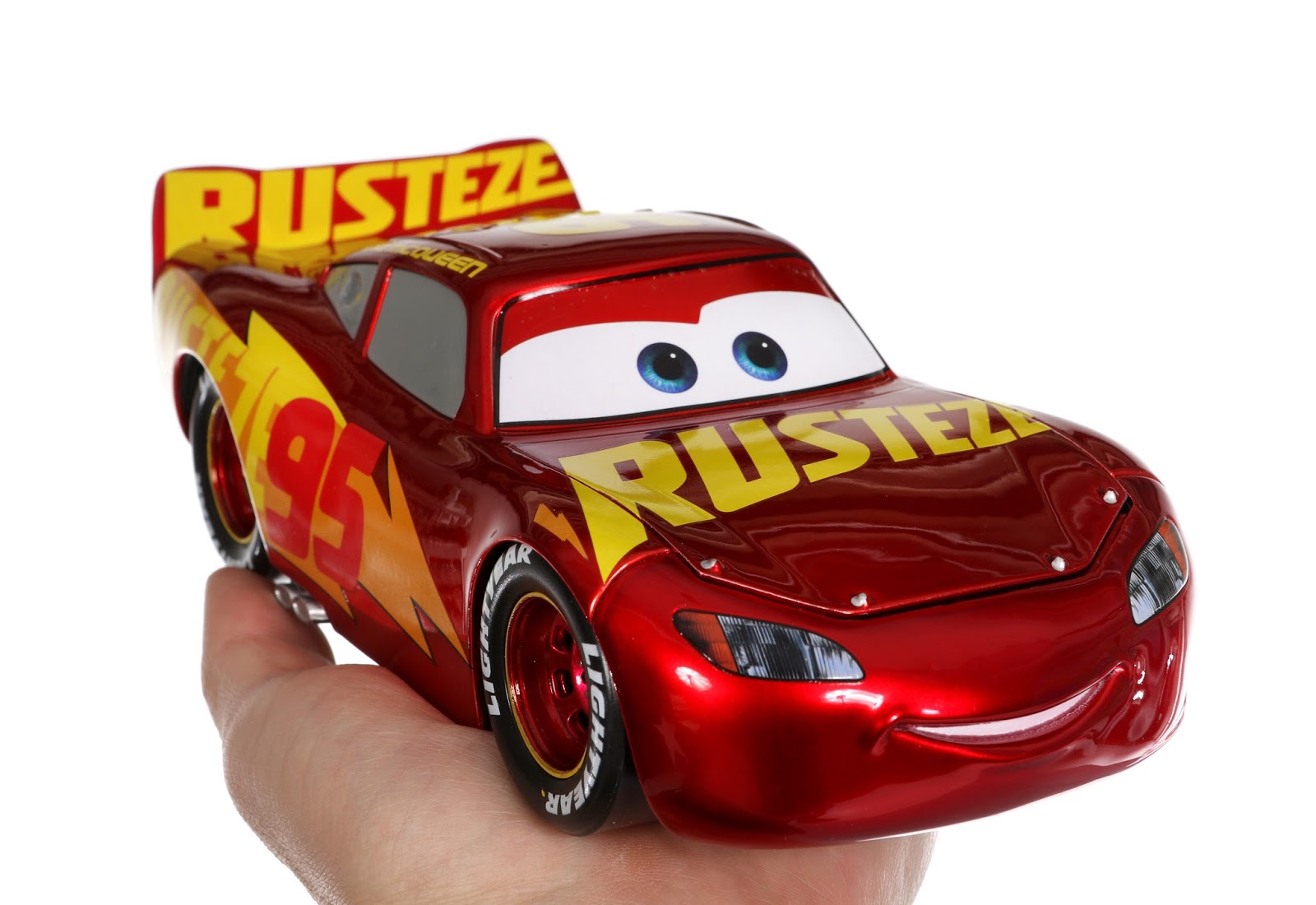 Disney Pixar Cars 3 RUST-EZE RACING CENTER LIGHTNING McQUEEN rouge chrome!!! 