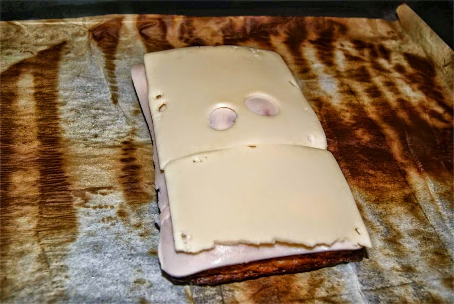 milhojas de jamón y queso paso 2