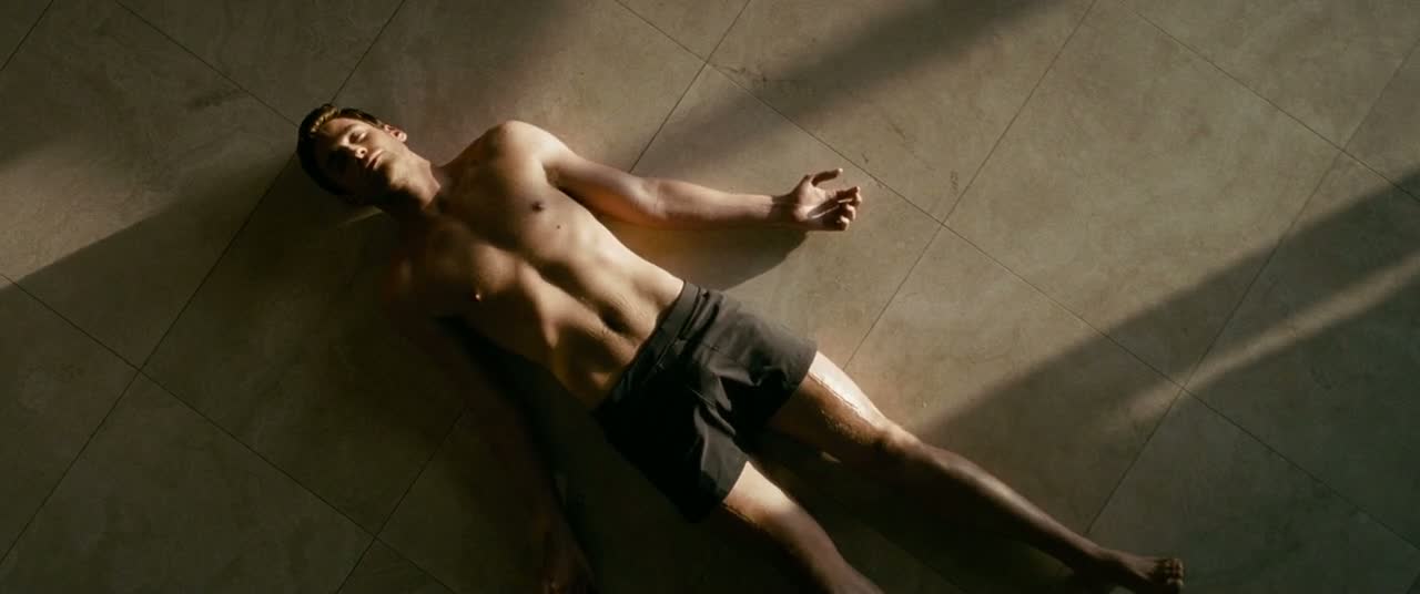 Oliver Jackson-Cohen shirtless in 'Faster' .