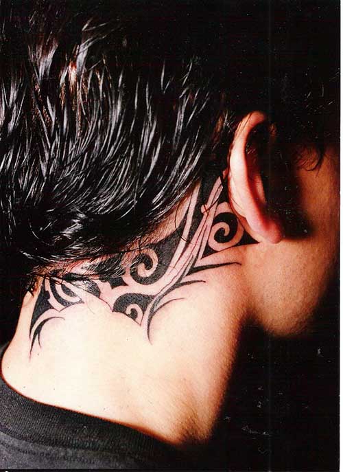 neck tribal tattoo neck tribal tattoo